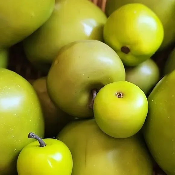 40+ Spring Green Realistic Green Apple Basket~Vase Filler