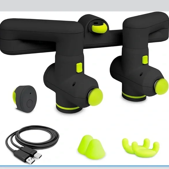 Dual Pro Percussion Massage Gun, 6 Attachable Pieces for Deep Tissue Relief