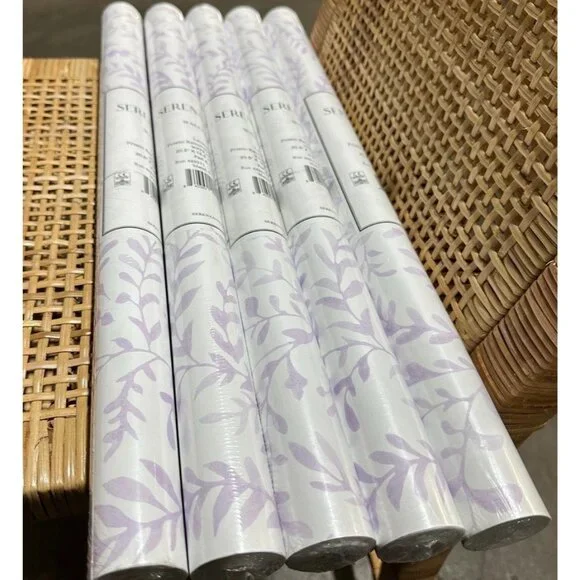 NEW Serena & Lily Priano Removable/Peel & Stick Wallpaper-Lavender Purple/White