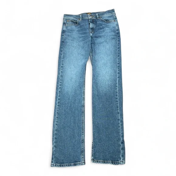 Lee Jeans Mens 31x33 Blue Slim Fit Stretch Straight Medium Wash Denim Y2K