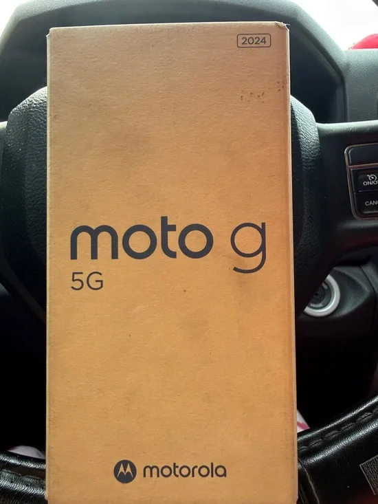 Motorola moto g 5G Tan Box with Black Logo