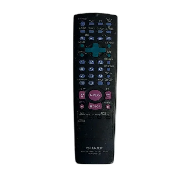 OEM Sharp RRMCG0235AJSA VCR Remote for VCA382V, VCA3A2U, VCA412U, VCA412UA