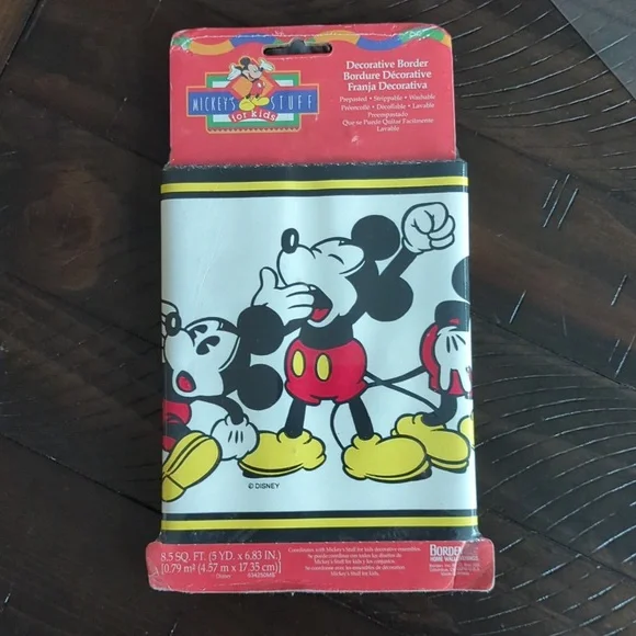 NIP Vintage Mickey Wallpaper Border