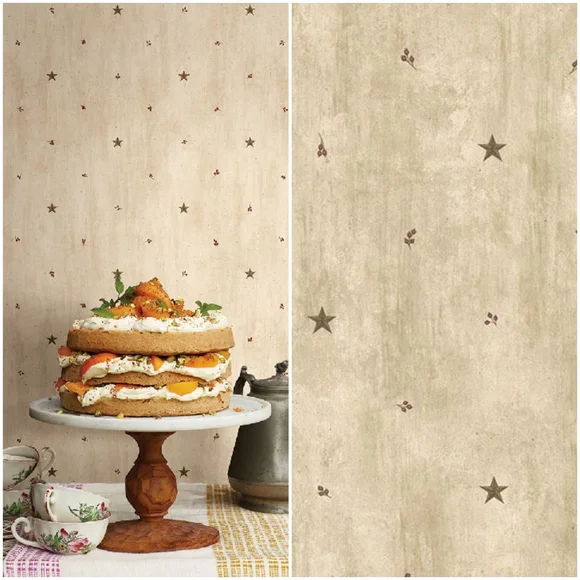 Wallpaper Bryndle Beige Barnstar & Sprigs Country