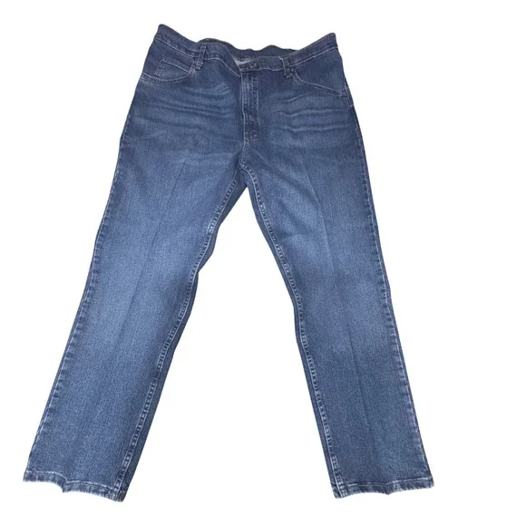 Wrangler Jeans Mens 40x31 Premium Quality Denim Blue Western Cowboy Straight Leg