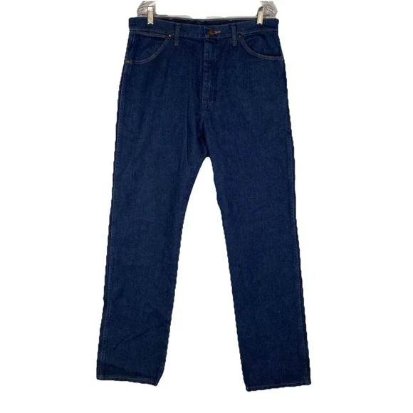 Wrangler‎ Jeans Mens 35x34 Blue Cotton Denim Western Cowboy Rodeo