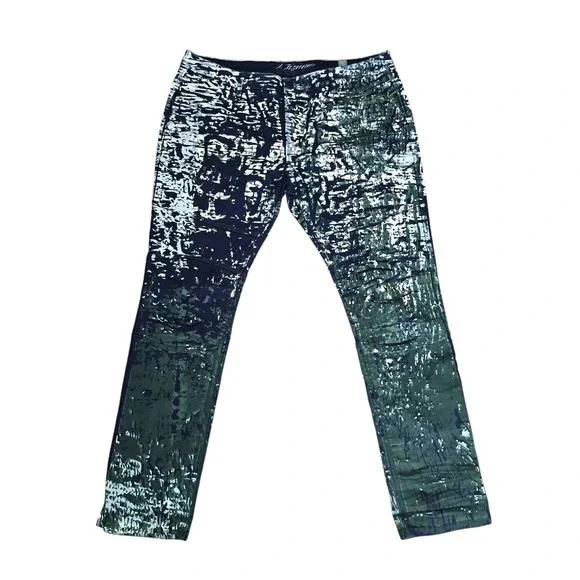 A Tiziano Mens Straight Leg Camo Jeans Size 42‎ Y2K Skater Stretch Hip Hop Pants