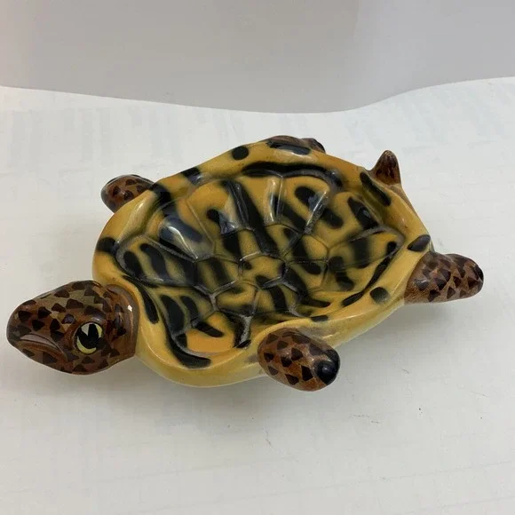 Vintage Tilso Japan Ceramic Sea Turtle Trinket Soap Holder Dish
