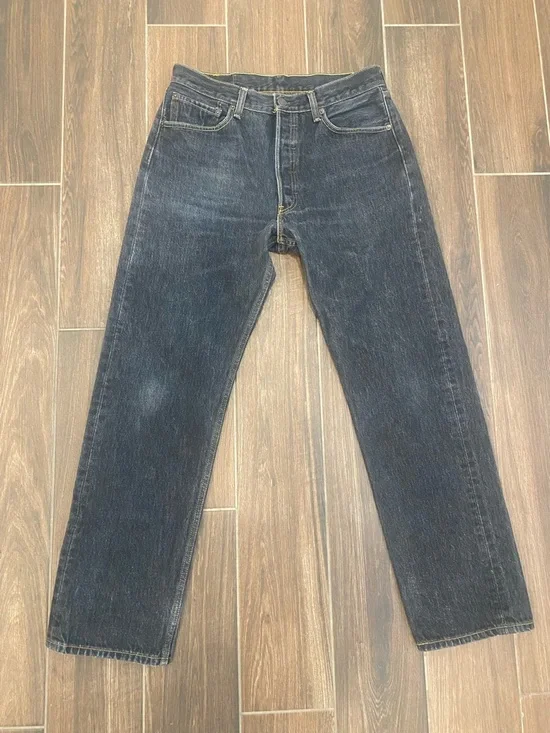 Levi's 501 Men's Black Straight-Leg Jeans GUC 34x34
