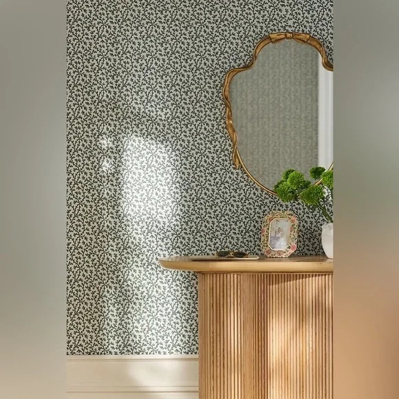 New Anthropologie Home Decor Irena Vine Green Wallpaper Wall Art Mural