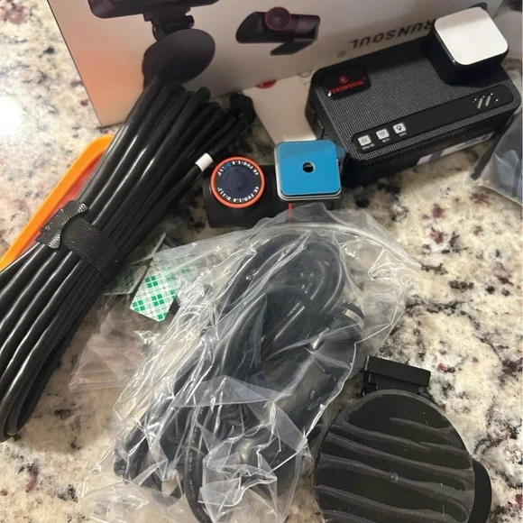 Black and Blue Dash Cam by