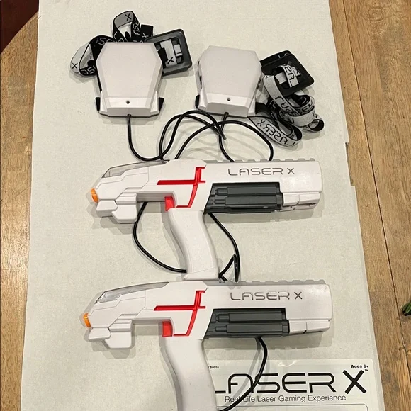Laser X 2 person gaming experience. White and Red Laser Tag Set