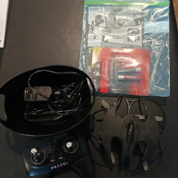 Black Batwing Drone with Controller