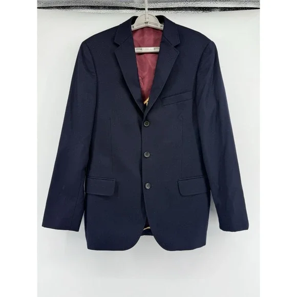 J. Crew Legacy Sportcoat 3 Button Navy Blue Wool Mens US Size 38R