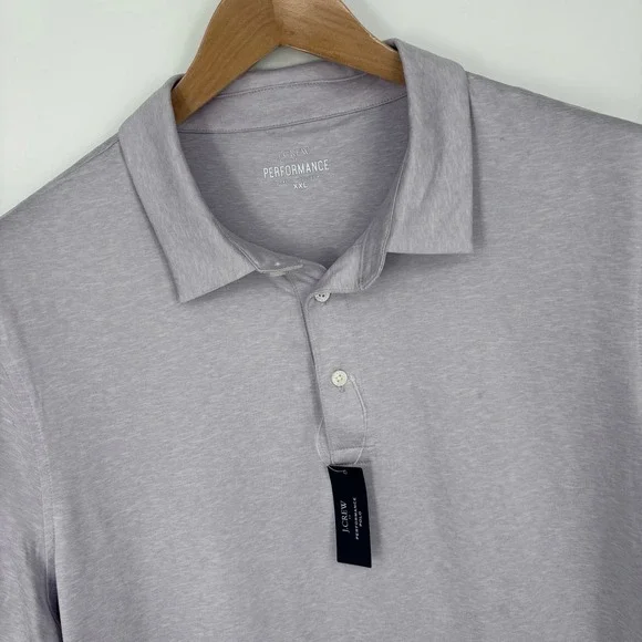J.Crew Performance Polo Mens XXL Purple Short Sleeve Golf Activewear Shirt NEW