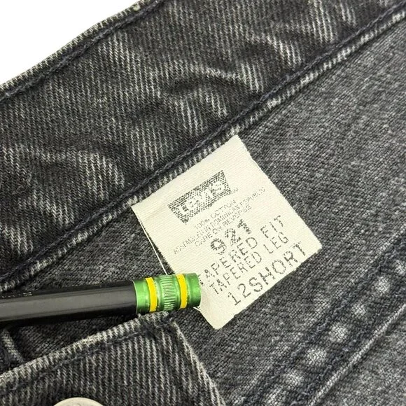 Vintage Levi’s Orange Label Black Denim Jeans 30x29 Made in USA 1997