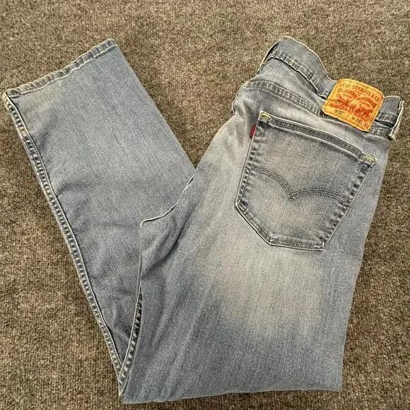 Levi's 505 Men's Jeans W36 L30 Light Wash Denim‎ #189