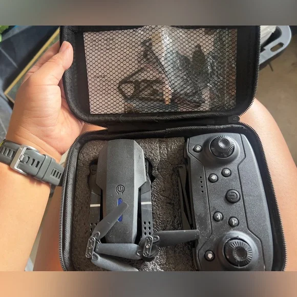 Compact Black VR Drone with Controller