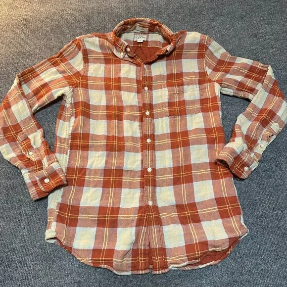 Men’s Re-Imagined by J.Crew Plaid Button Up Slim Shirt Size Small‎
