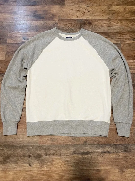 J. Crew | Contrast Raglan Terry Crewneck Sweatshirt