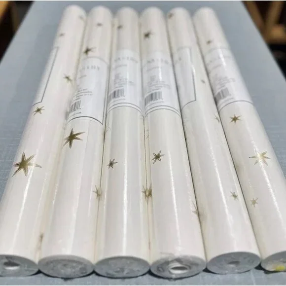 NEW Serena & Lily Star Wallpaper-Ivory Beige