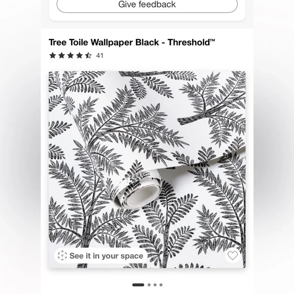 Threshold Peel & Stick Tree Toile Wallpaper Black