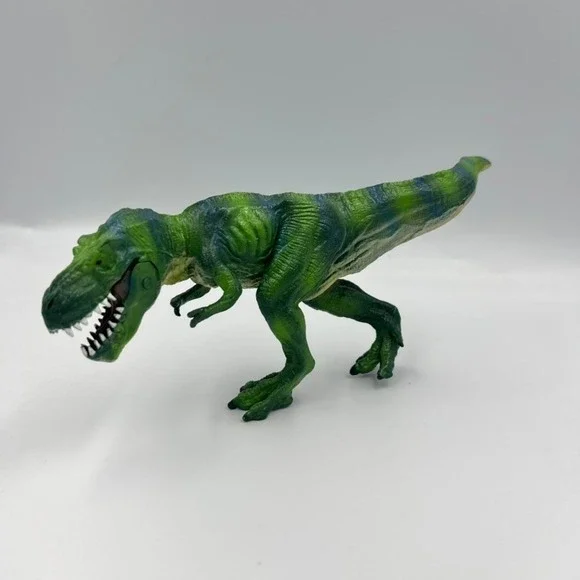 T-Rex Dinosaur Toy Figure‎ Green Movable Jaw Kids Toy Jurassic Style