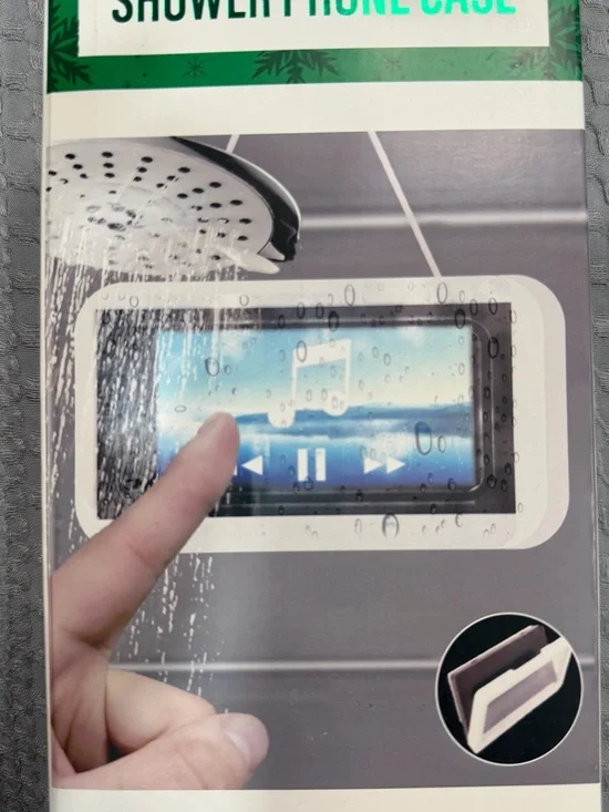 Waterproof Shower Phone Case - White Frame