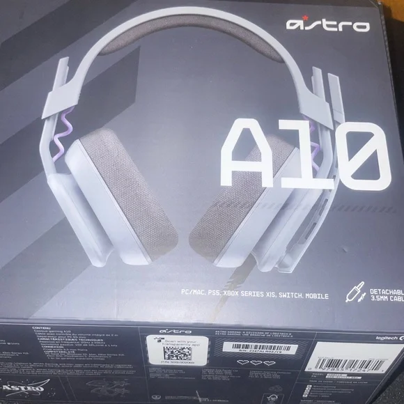 Logitech Astro A10 Headset - Gray and Purple