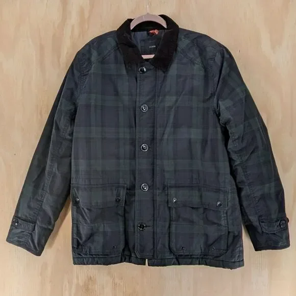 J. Crew Highland Skye Sz Large Ripstop Primaloft Hunting Jacket Navy Blue Mens