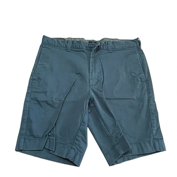 J. Crew The Chino Blue Flat Front Shorts Size 33 Relaxed Fit Casual Preppy Golf