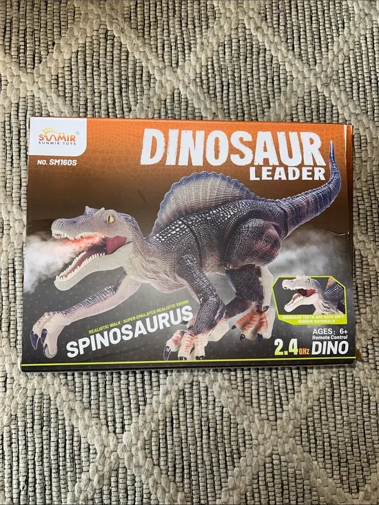 Remote Control Spinosaurus Dinosaur Toy - Black and Brown NEW