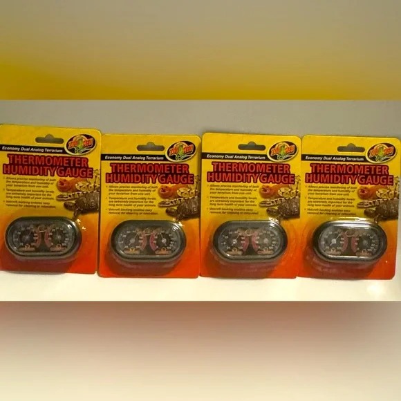 Zoo Med dual Reptile thermometer, and humidity gauge.