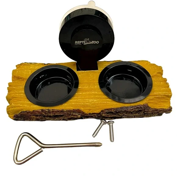 Dual Repti Zoo geico feeder with glass suction attachment