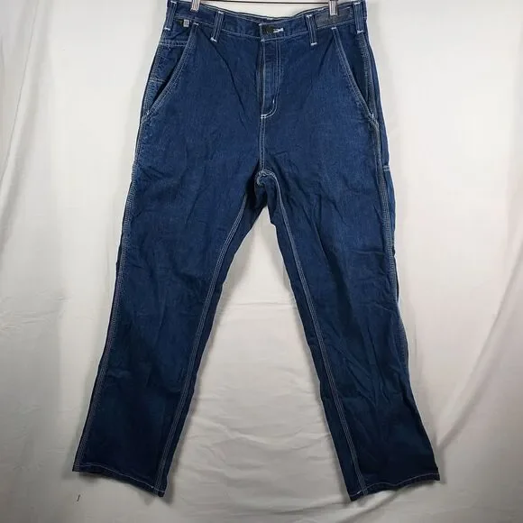 Carhartt FR Work Jeans 32x32 Flame Resistant Denim Pants CAT2 NFPA2112 Blue Deni