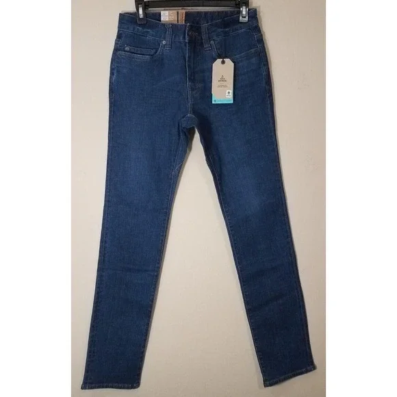 Prana Hillgard Slim‎ Jeans Men 28x32 Tapered Denim Organic Medium Ozone Wash NEW