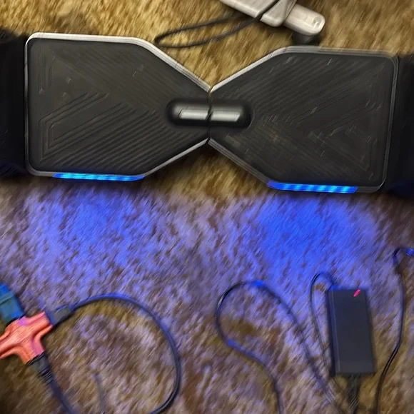 Black VR Headset with Blue Accents