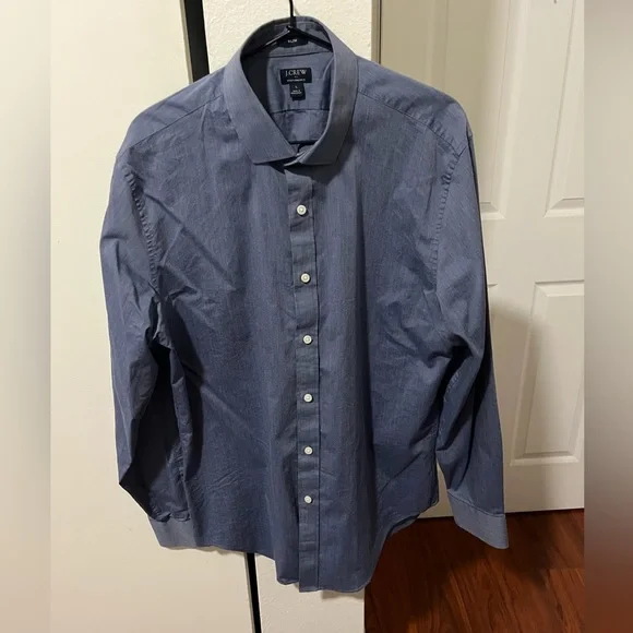 J. Crew Men’s Navy Blue Button-Up Dress Shirt