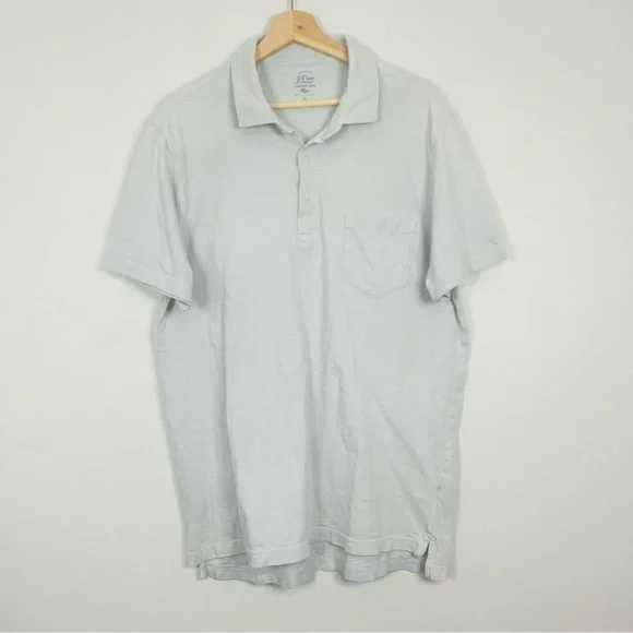 J. Crew Light Blue Cotton Pique Polo XL