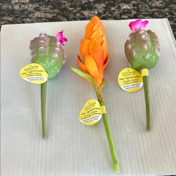 Ashland Vibrant Floral Picks - Orange, Green, and Pink