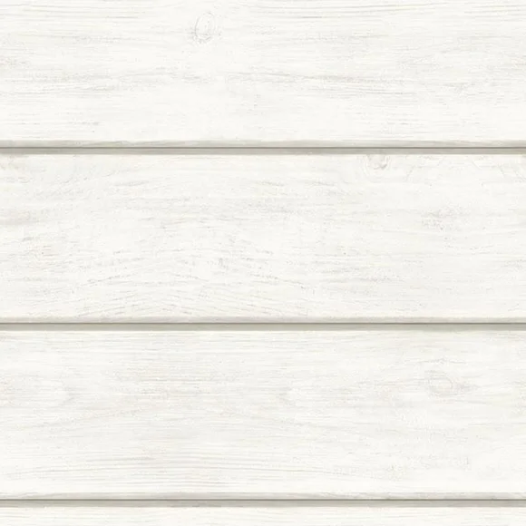 Wallpaper Cassidy White Shiplap Wood Planks