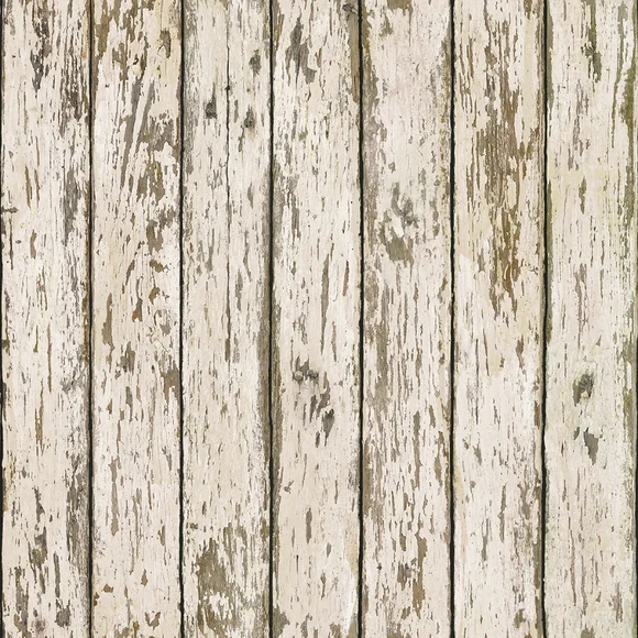 Wallpaper Khaki Weathered Wood Plank