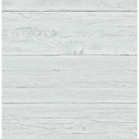 Wallpaper Aqua White Reclaimed Wood Plank