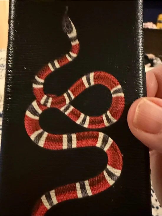 Gucci Black Snake Print Phone Case designed for the iPhone 7/8/SE.authentic