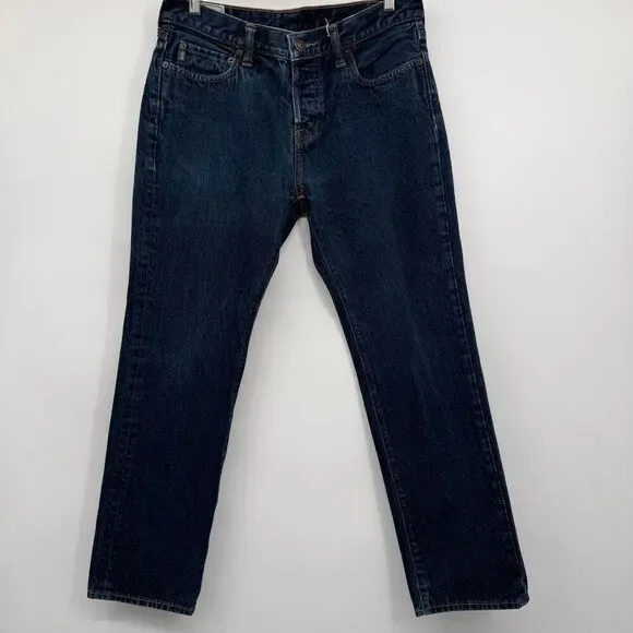 Abercrombie and Fitch Blue Denim Slim Straight Jeans Medium Wash Size W32 L30