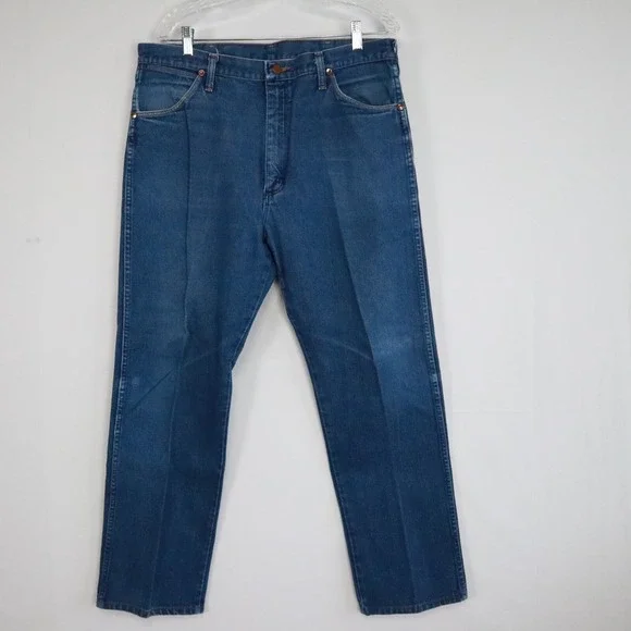 Vtg Wrangler Jeans Mens 38x30‎ 13MWZ Cowboy Cut Original Fit Western Denim USA