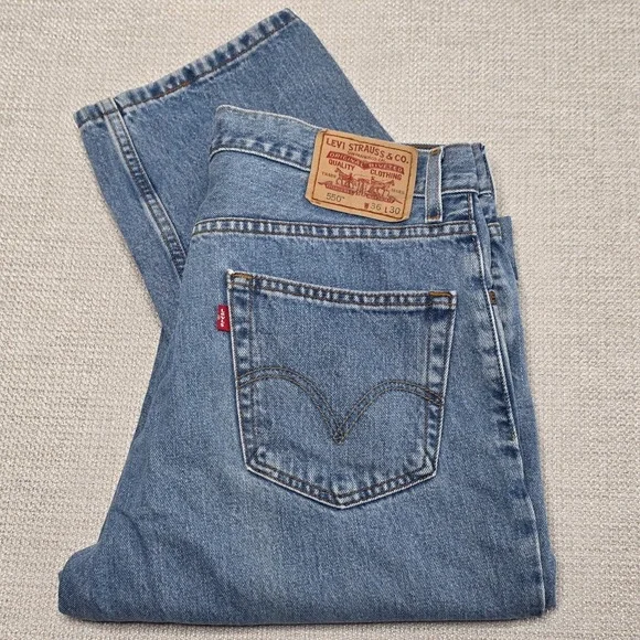 Vintage Levis 550 Jeans Men 36x30 Blue Denim 5 Pocket Relaxed‎ Cowboy 2000s