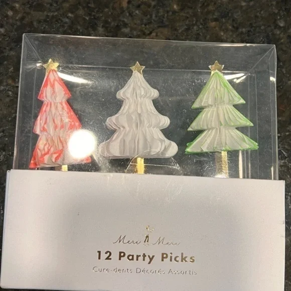 12 meri meri christmastree picks holiday party cupcake sweets bakery pinterest