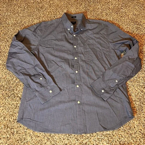 J.Crew‎ Flex Washed Button Down Shirt Slim Fit Long Sleeve Casual Mens L