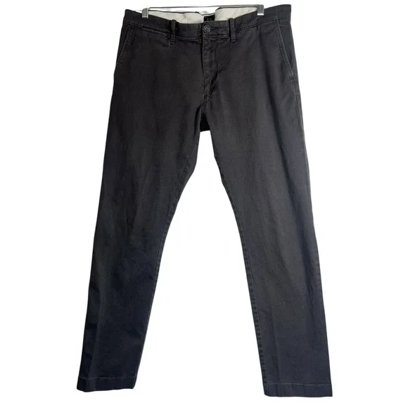 J. Crew 33x32 Men's Pants 484 Slim Fit‎ Stretch Chinos Dk Gray Onyx